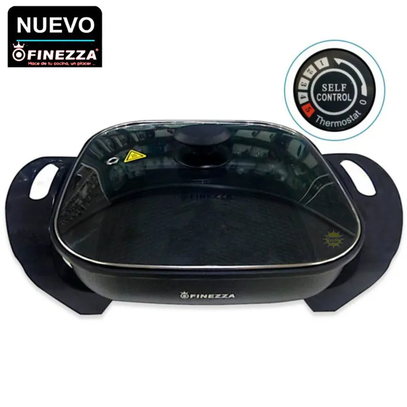 FINEZZA - Sartén Eléctrica Antiadherente 1350W FZ-136ES