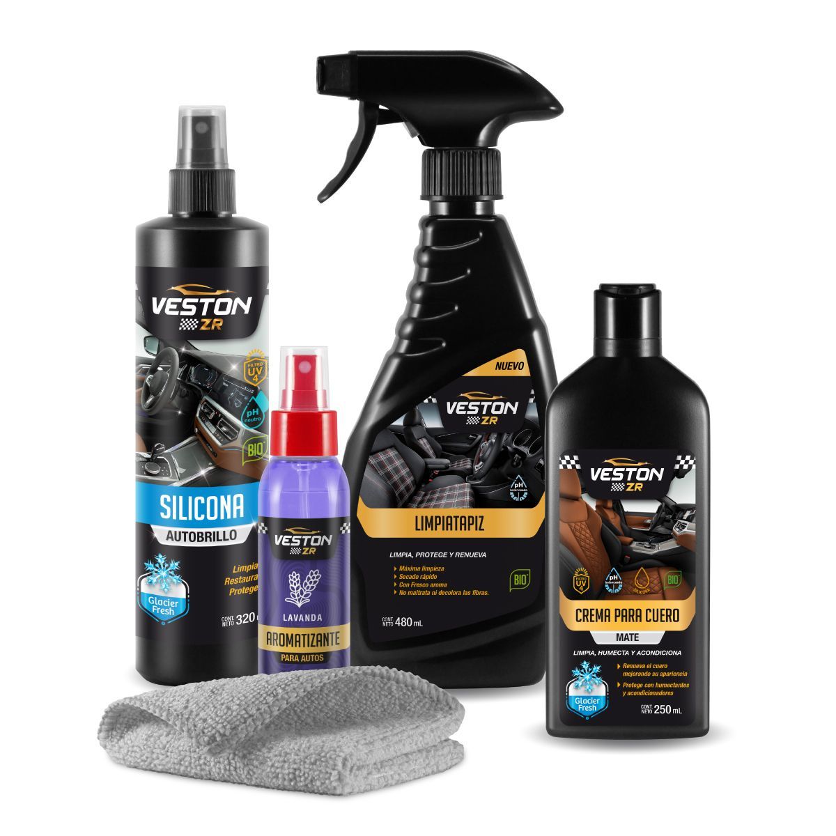 VESTON ZR - Pack Limpieza Interior Mate para auto Veston ZR
