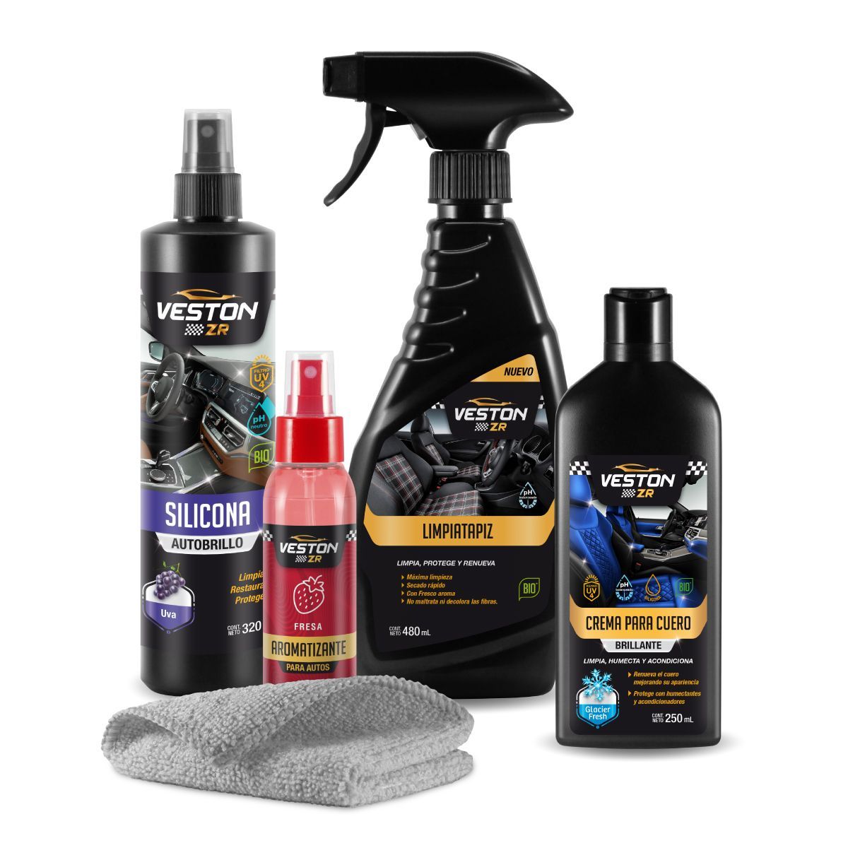 VESTON ZR - Pack Limpieza Interior Brillante para auto Veston ZR