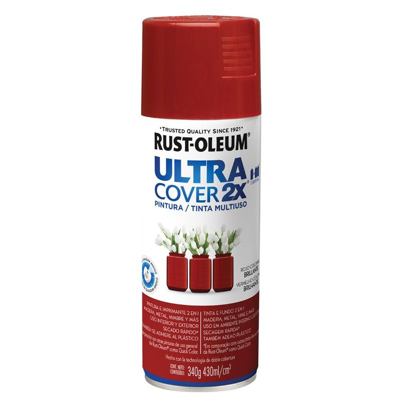 RUST OLEUM - Pintura Multiuso en Spray Rojo Colonial Brillante