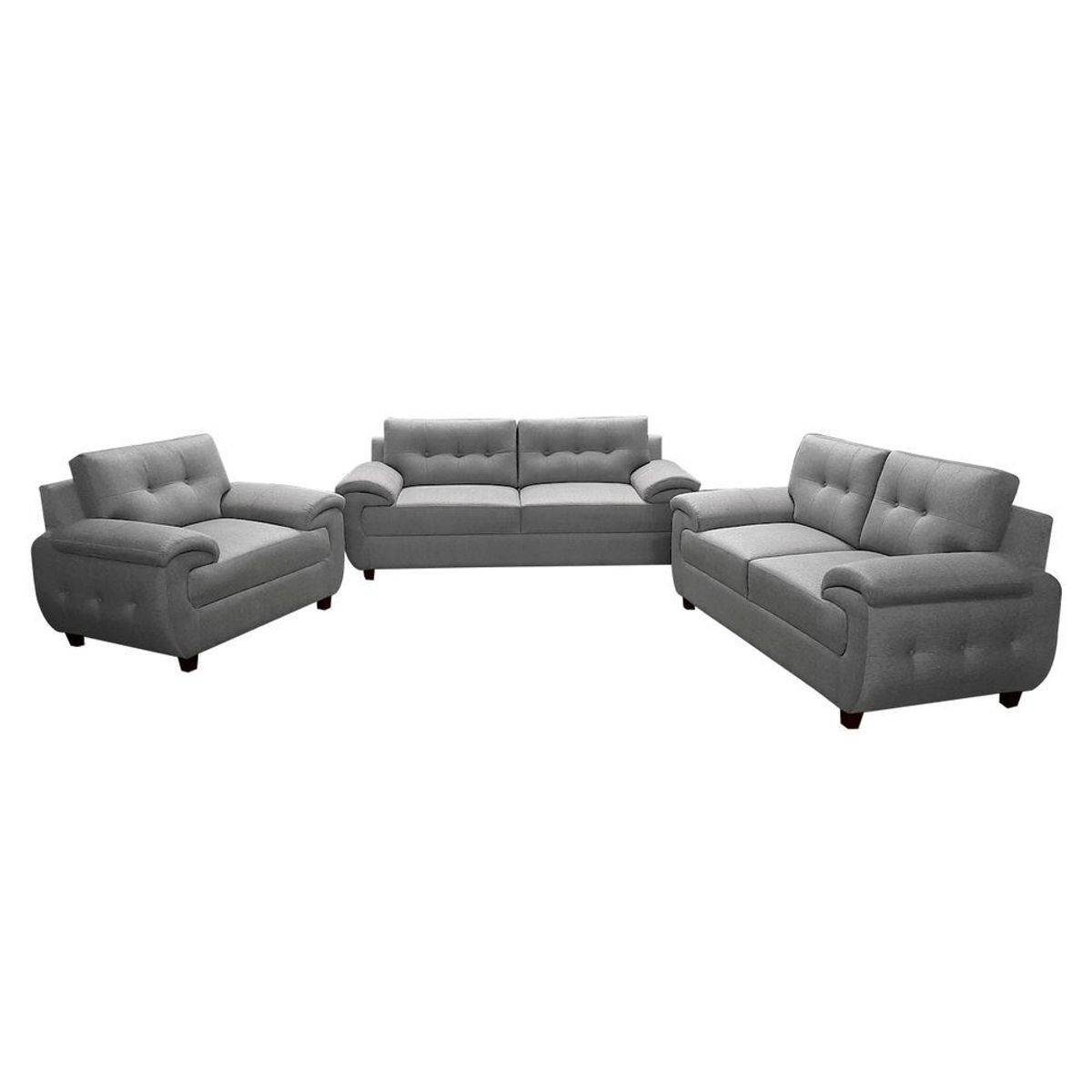 HOME PREMIUM - JUEGO DE SALA BILAL GRIS CLARO