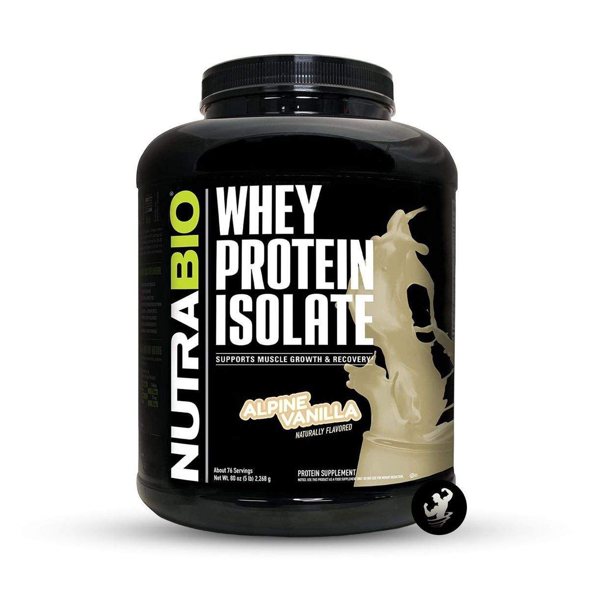 NUTRABIO - Proteína aislada Nutrabio 5LB - Alpine Vanilla