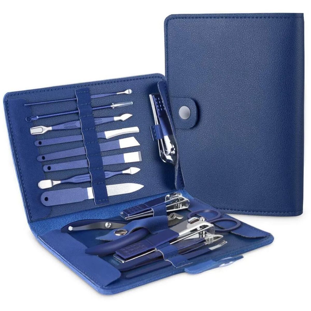 GENERICO - Set Manicura Pedicura Acero Inoxidable cortauñas 15 Piezas