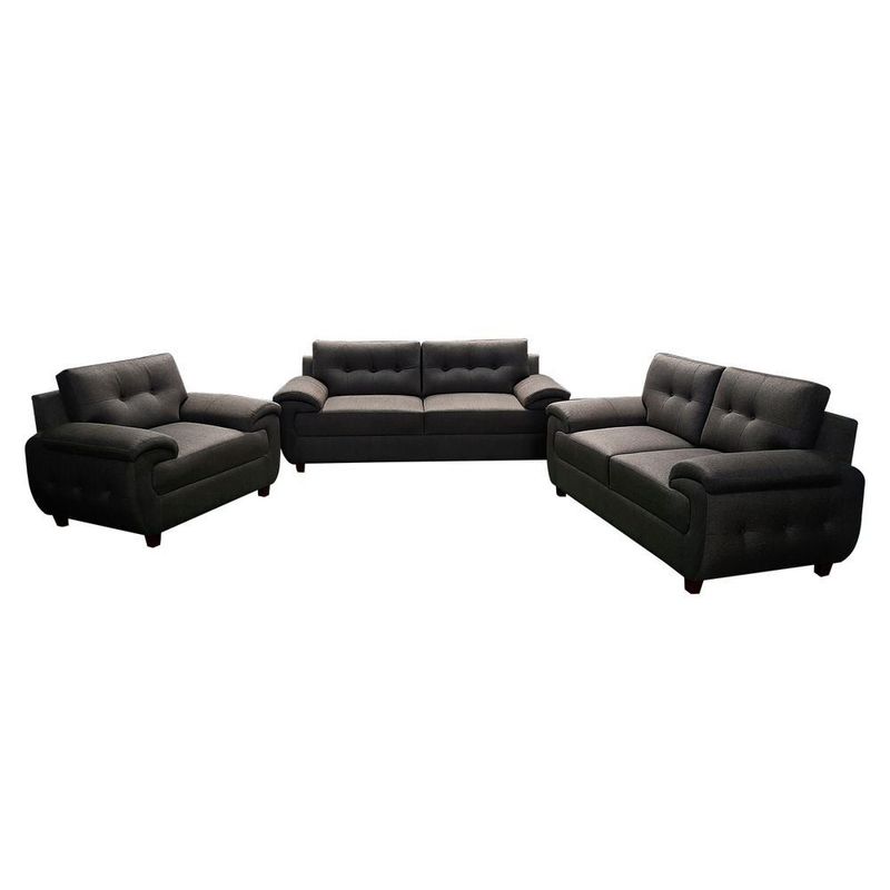 HOME PREMIUM - JUEGO DE SALA BILAL GRIS OSCURO