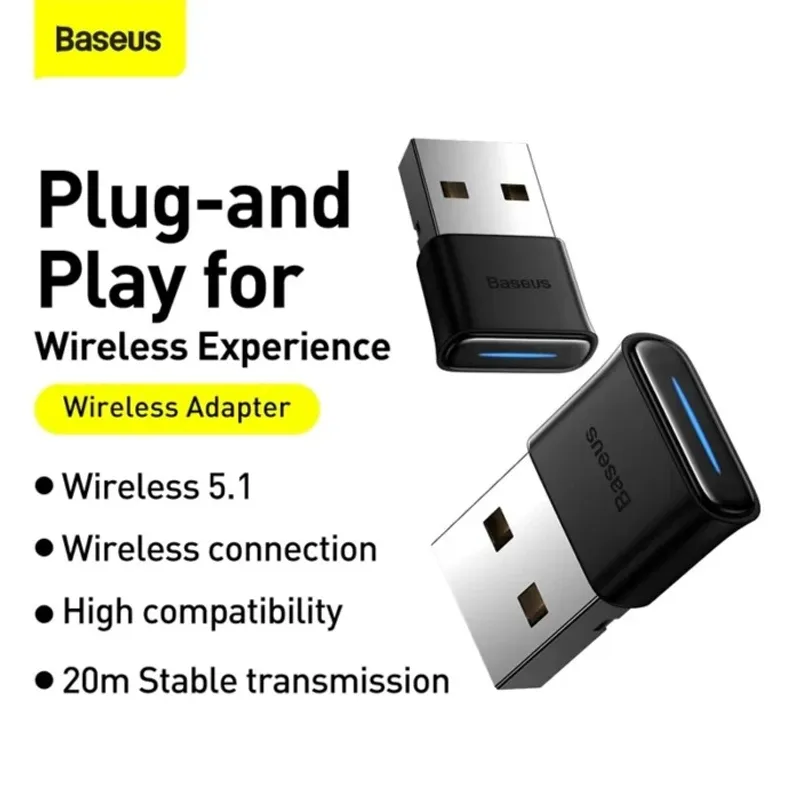 BASEUS - Baseus Bluetooth 5.1 Adaptador transmisor y receptor