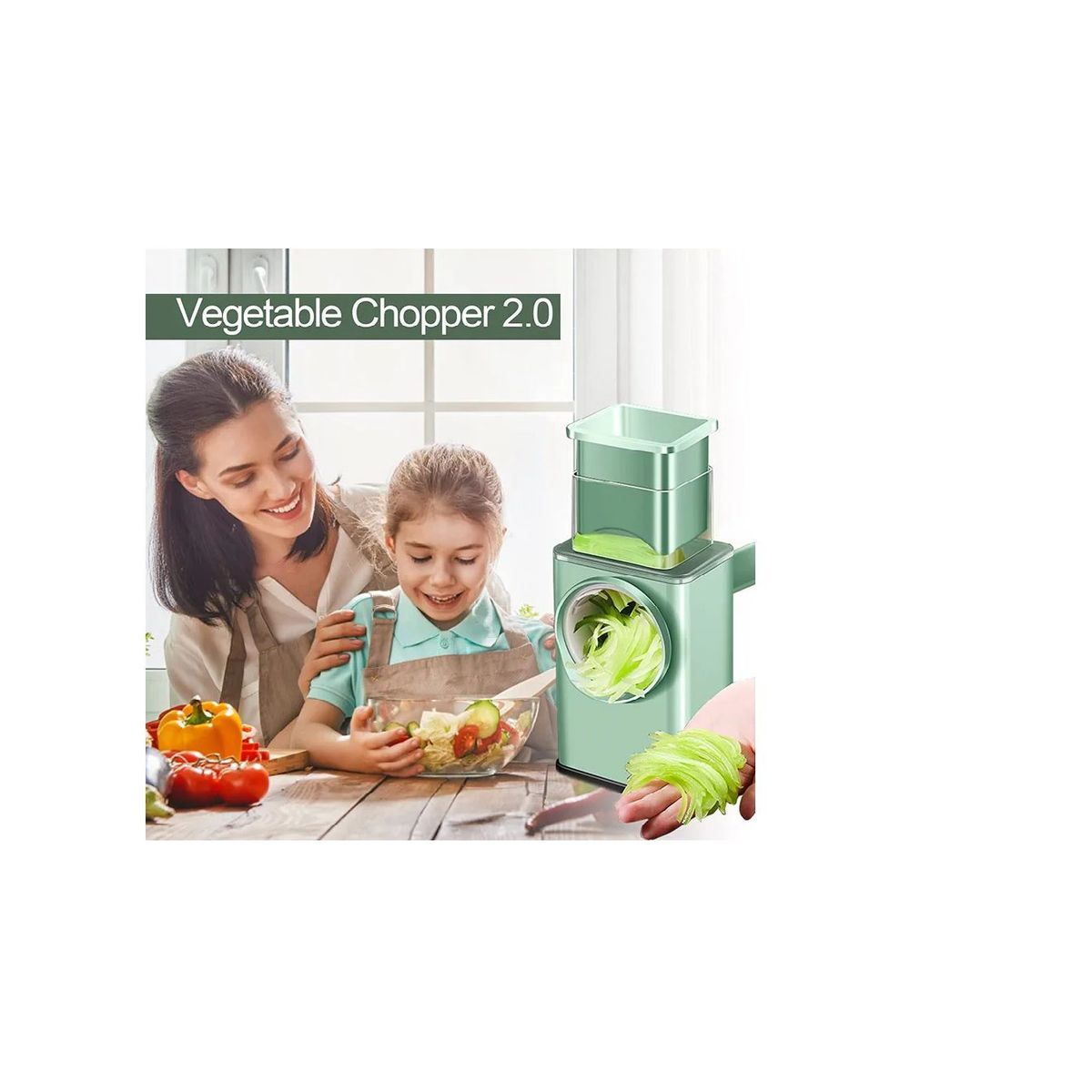 GENERICO - Cortador Rayador Multifuncional de verduras Frutas  3 en 1