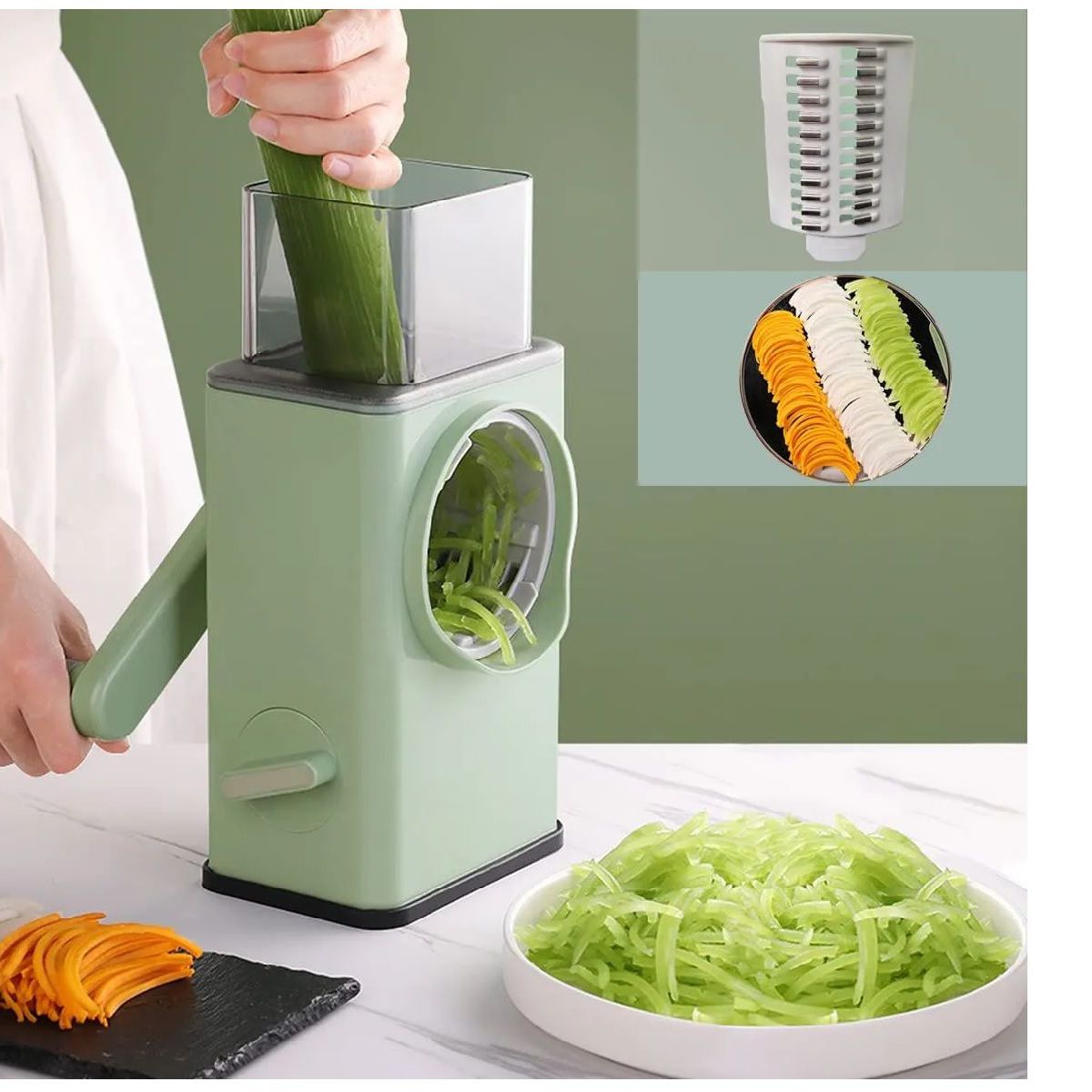 GENERICO - Cortador Rayador Multifuncional de verduras Frutas  3 en 1