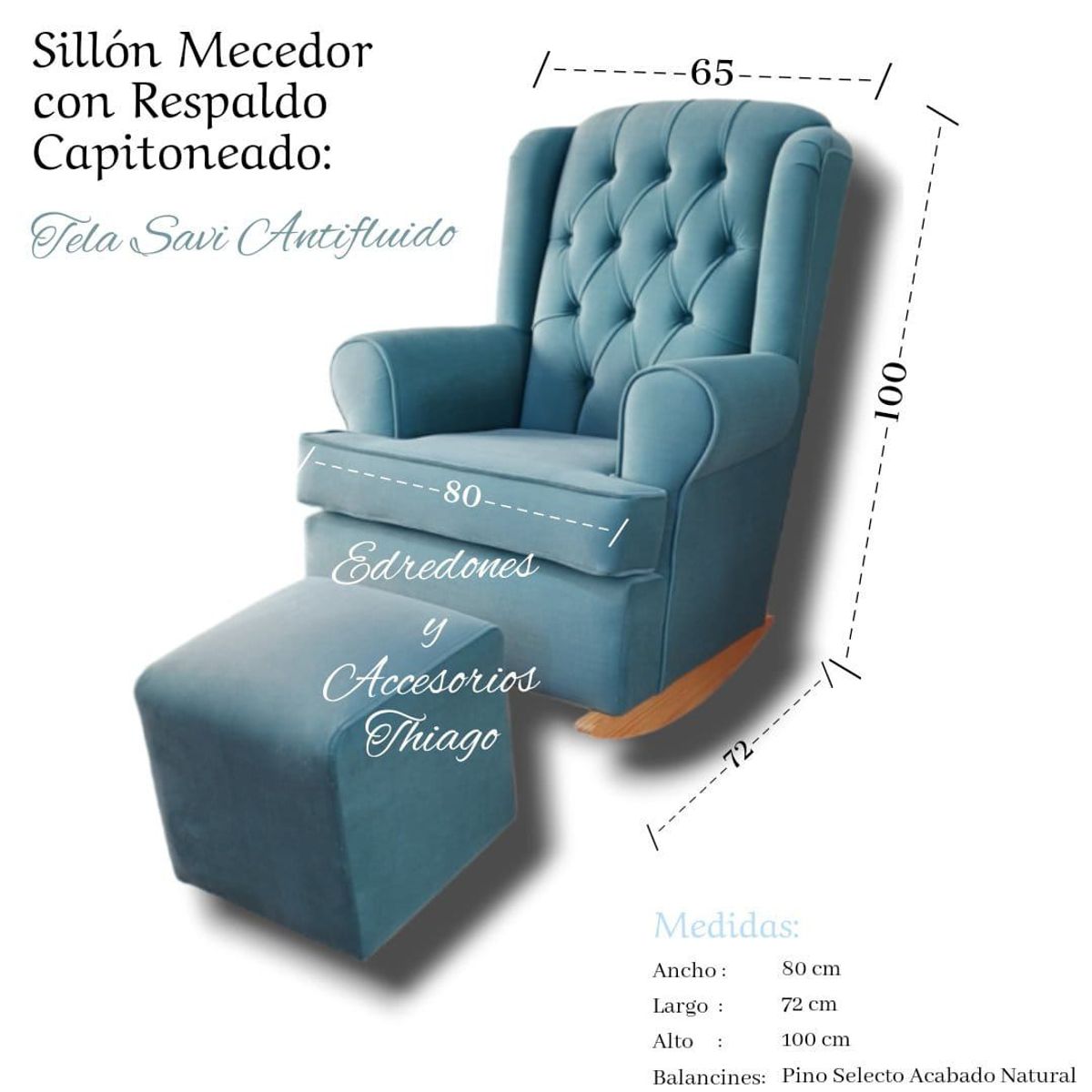 NO LOGO - Sillon Mecedor de Lactancia Antifluido color PASTO