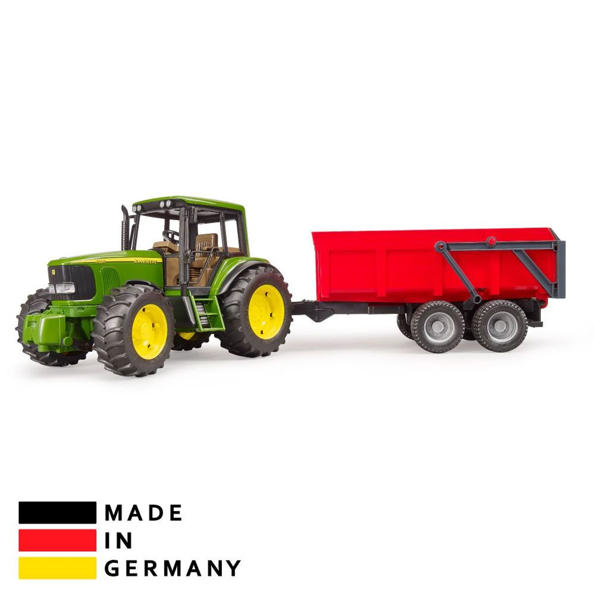 BRUDER - Juguete de Tractor John Deere Agrícola c/Trailer Bruder 2057