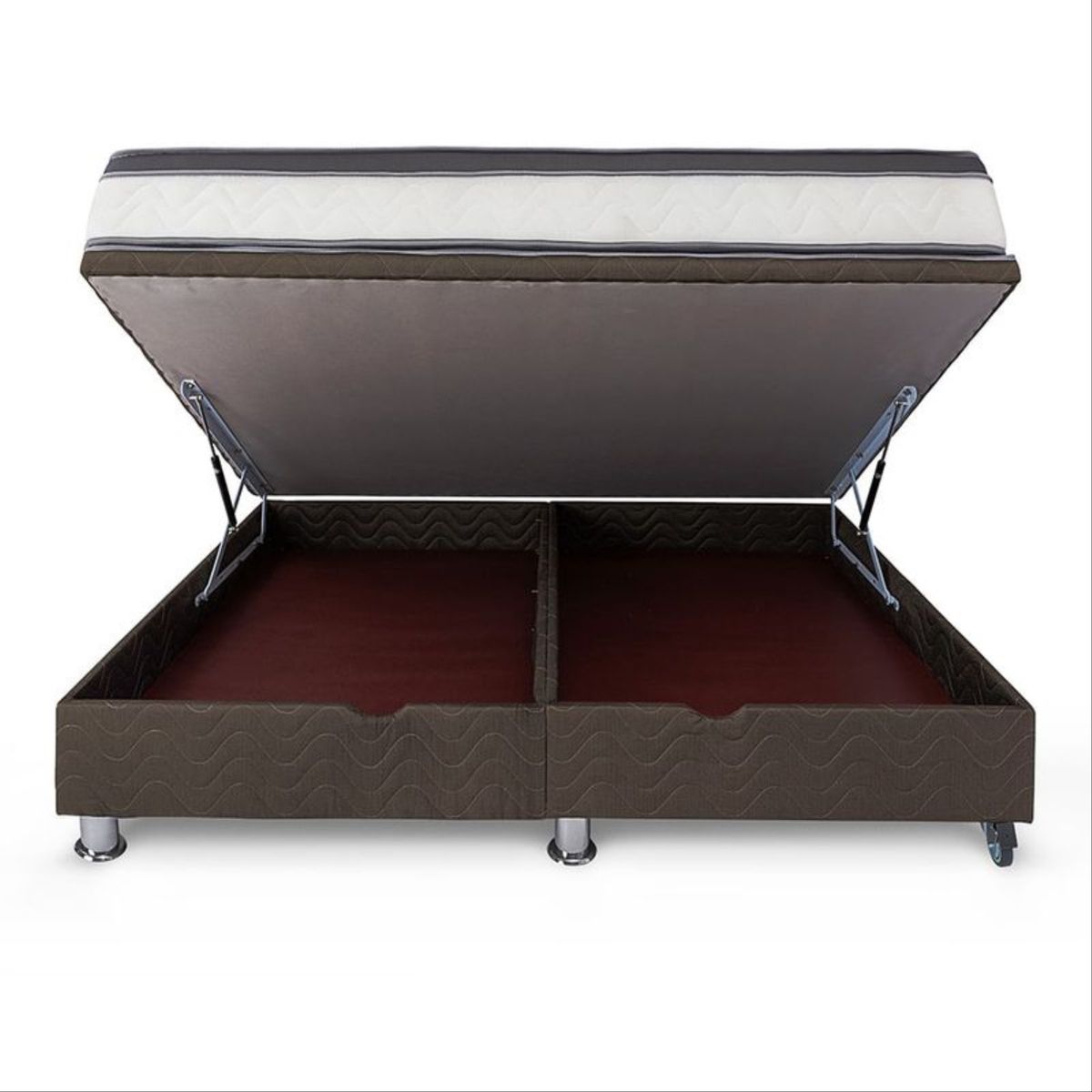 DRIMER - Cama Practibox Pocket Aero Látex 1.5 Plazas Gris