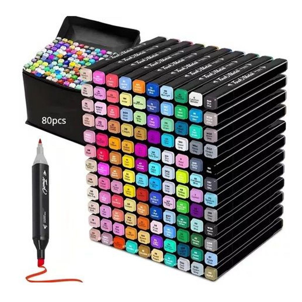 GENERICO - Plumones Artísticos 80 Unid Doble Punta Lettering Mandalas