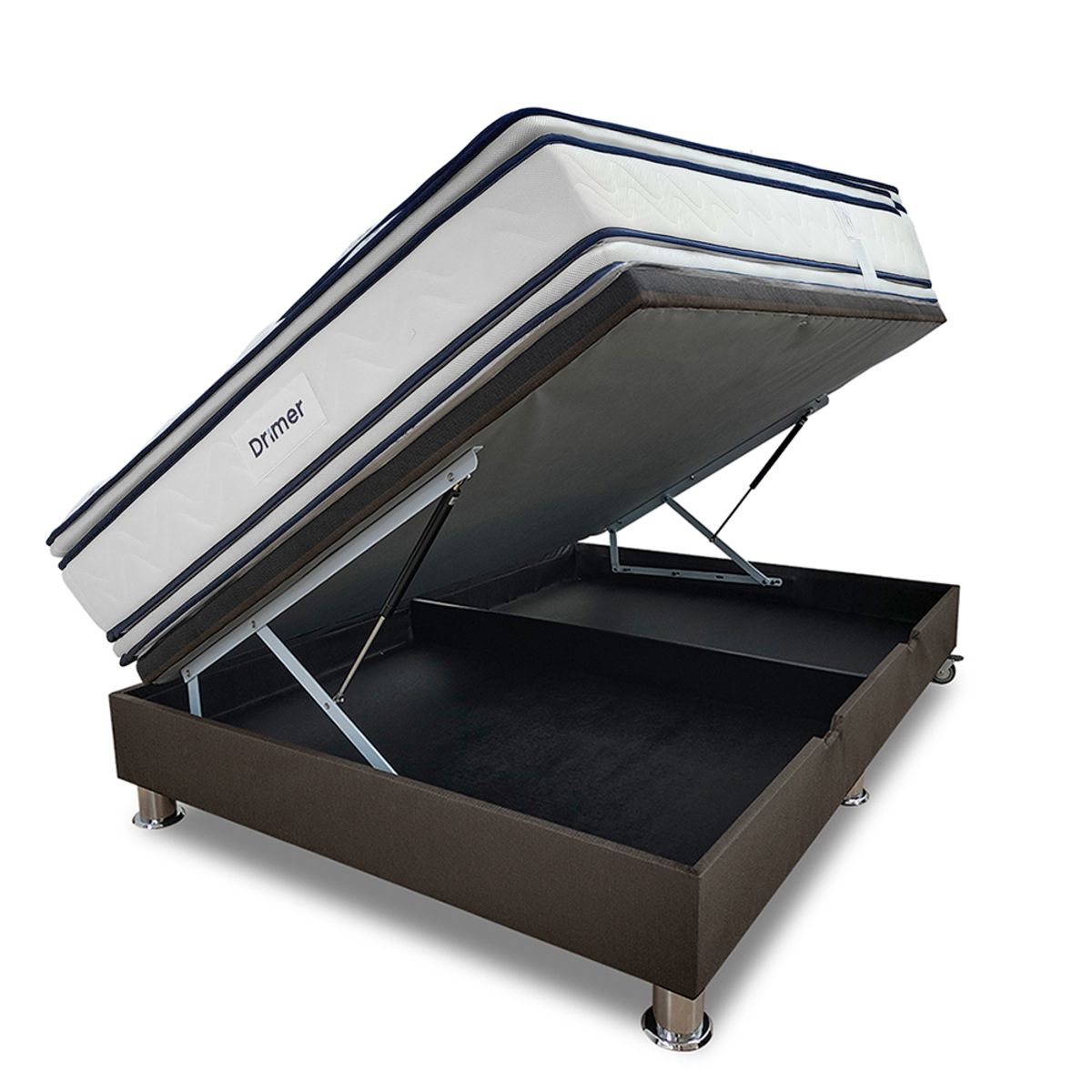 DRIMER - Cama Practibox Fiamma Antistress 1.5 Plazas Marrón