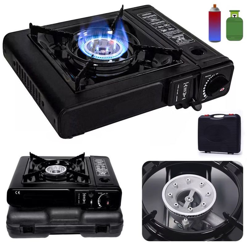 GENERICO - cocina a gas portatil 1 hornilla 2 en 1 picnic camping.