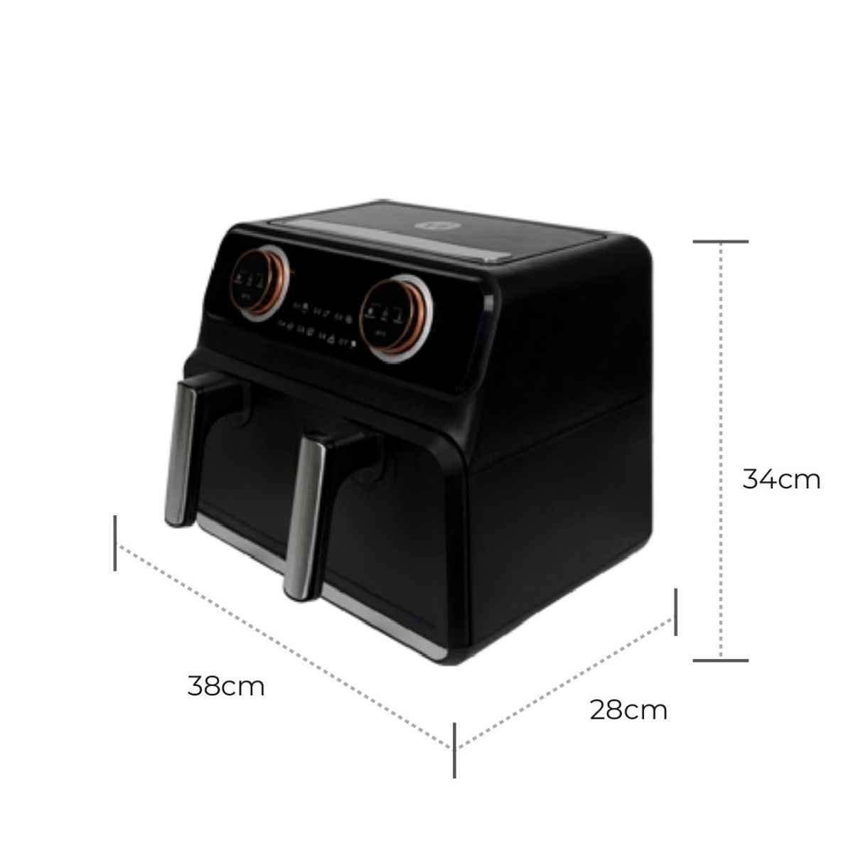 GENERICO - Freidora doble de aire