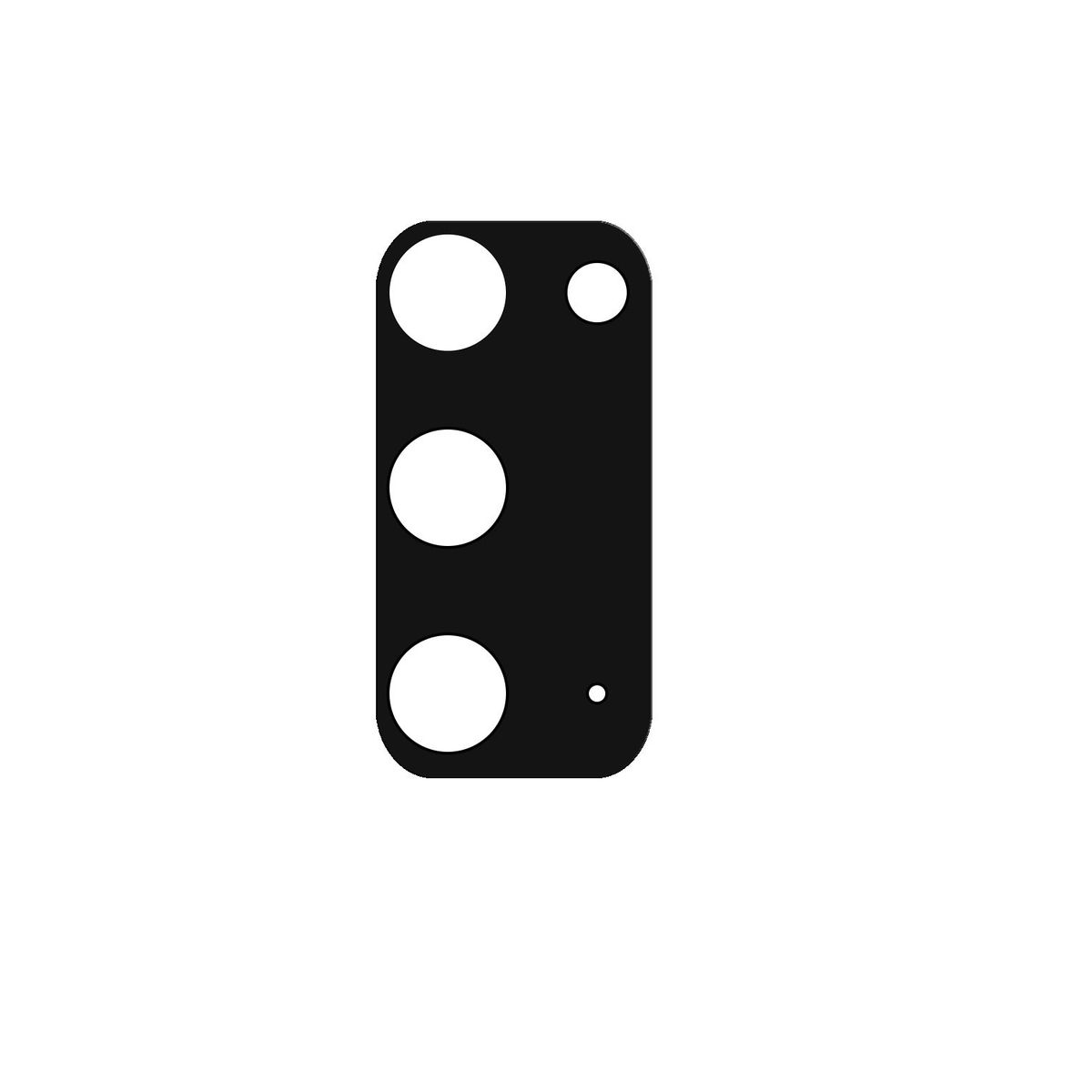 GENERICO - Repuesto Vidrio Camara Trasera SAMSUNG S20 FE - Negro.