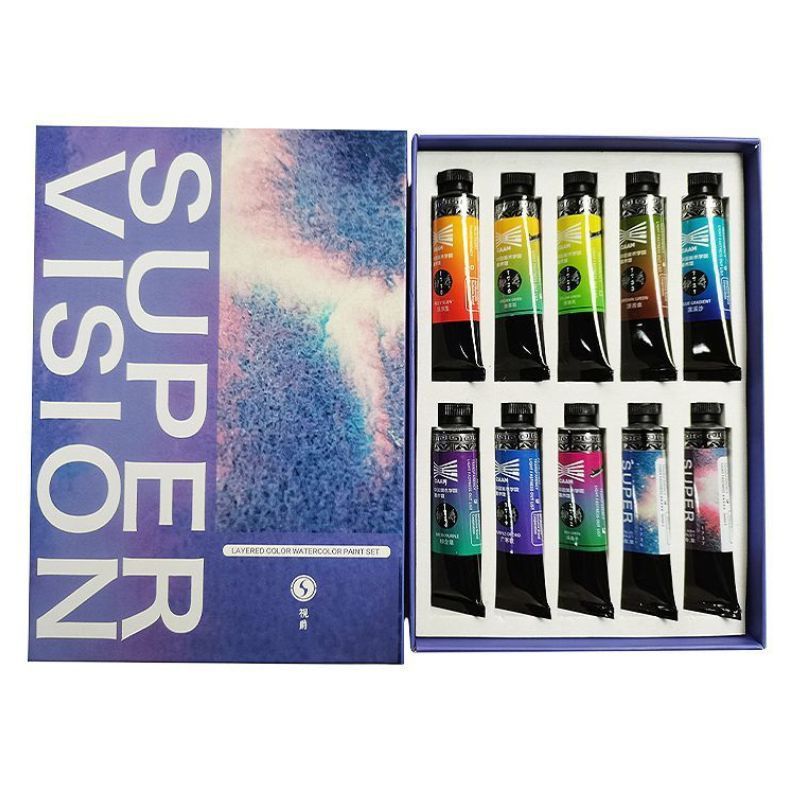 GENERICO - SUPERVISION layered Acuarelas en tubo 15ml Set x10