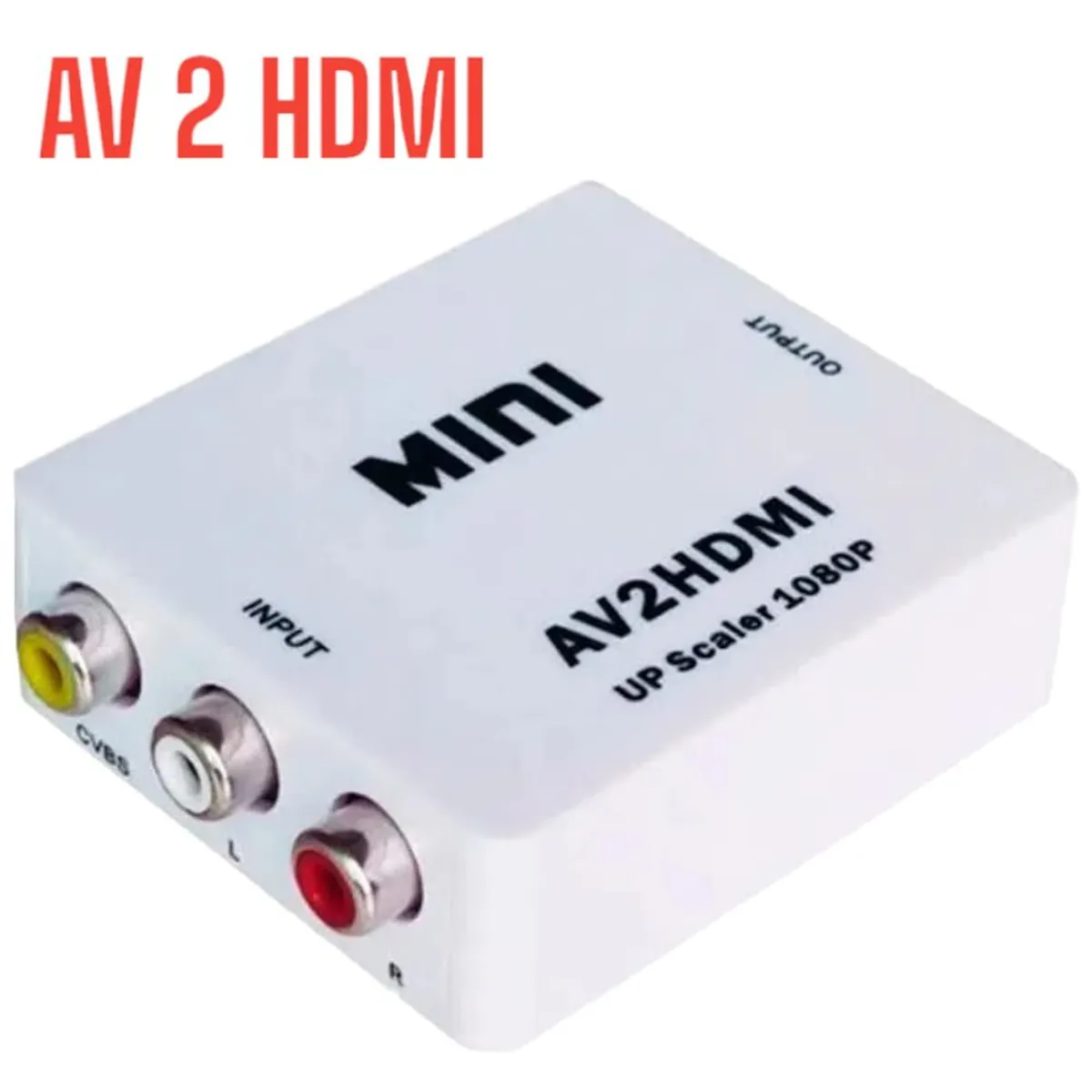 OEM - Convertidor RCA a HDMI Video Full HD AV2HDMI Entrada AV Salida HDMI