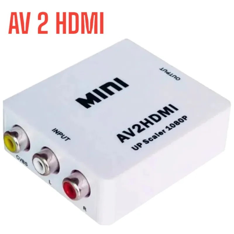OEM - Convertidor RCA a HDMI Video Full HD AV2HDMI Entrada AV Salida HDMI