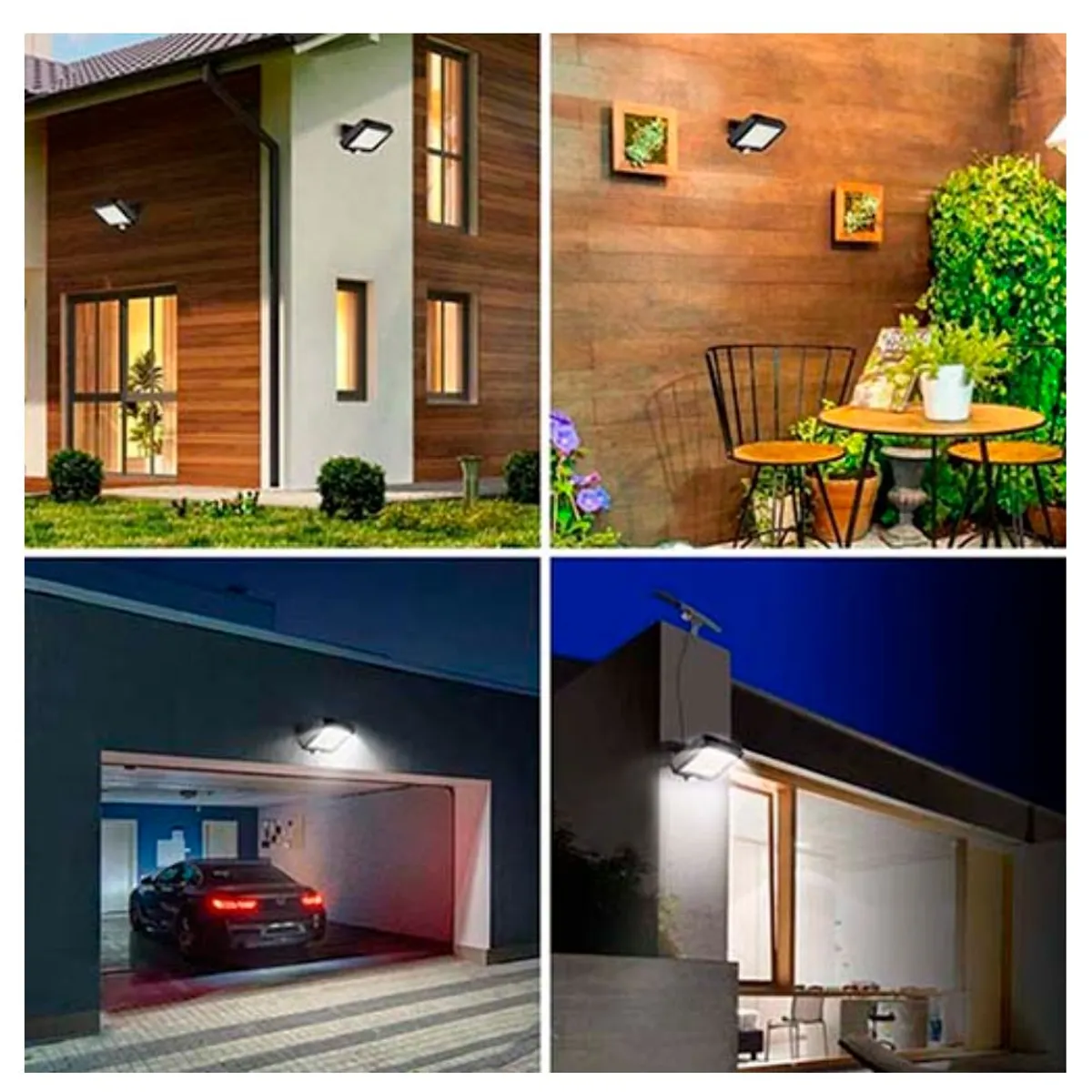 GENERICO - Lampara Panel LED solar para exteriores 8 Celdas de Luz