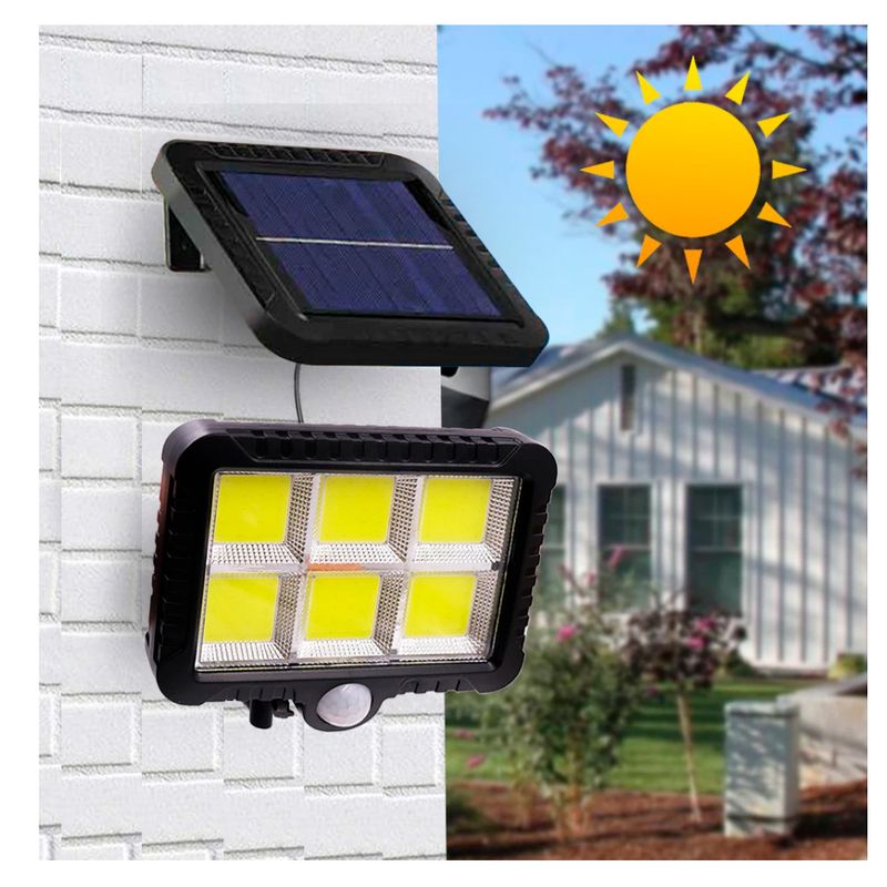 GENERICO - Lampara Panel LED solar para exteriores 6 Celdas de Luz