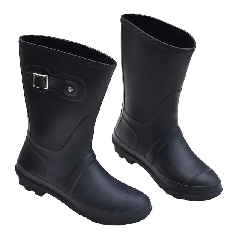 GENERICO - BOTAS DE LLUVIA HOUSTON CORTAS NEGRO TALLAS 37 A LA 41