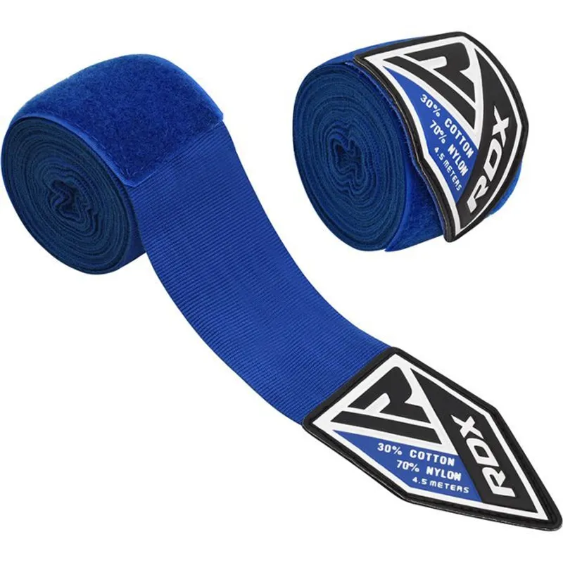 RDX - Par de Vendas Elasticas Azules para Boxeo RDX 4.5 Metros