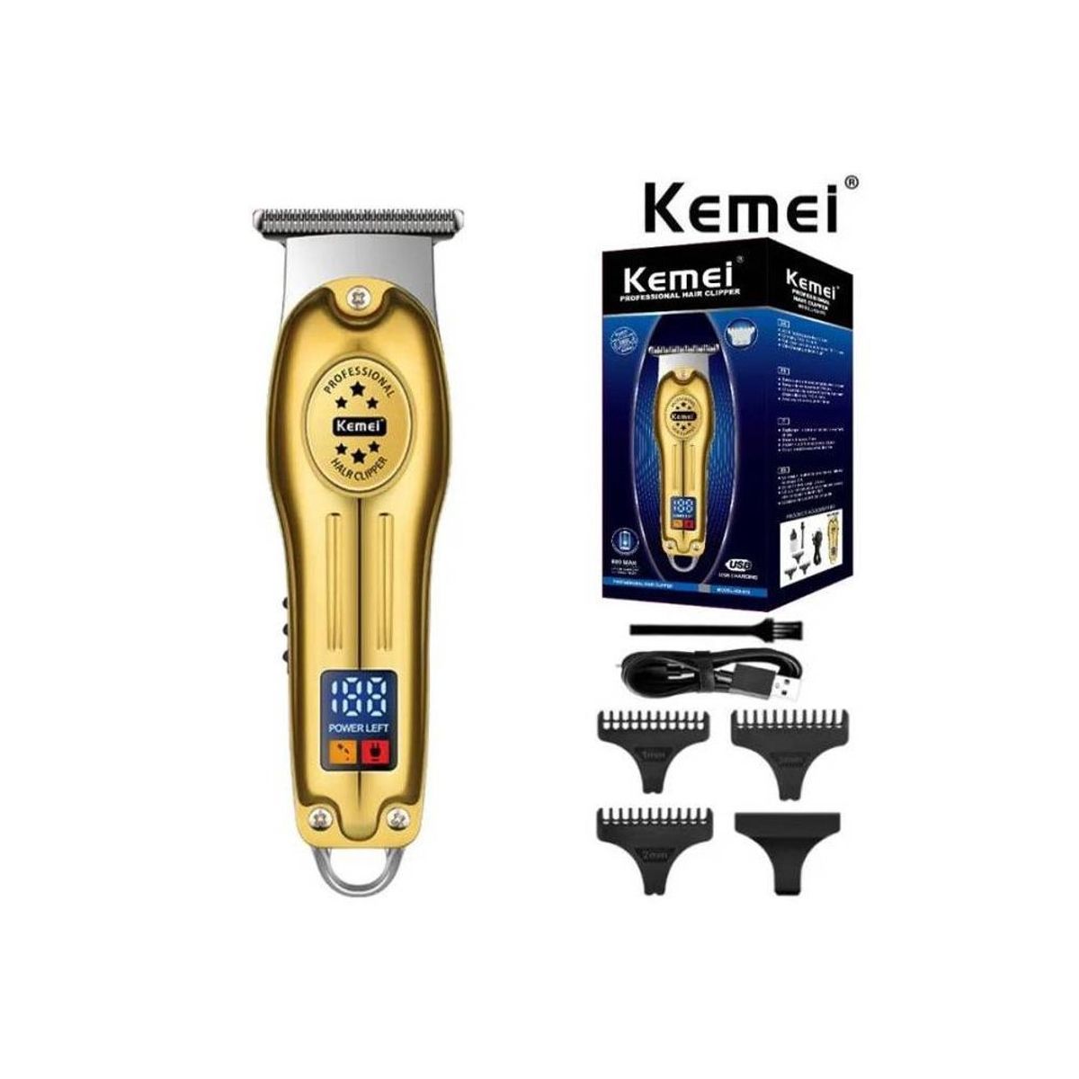 KEMEI - KEMEI Cortadora de Cabello Trimmer con Guias Recortapelo KM-678