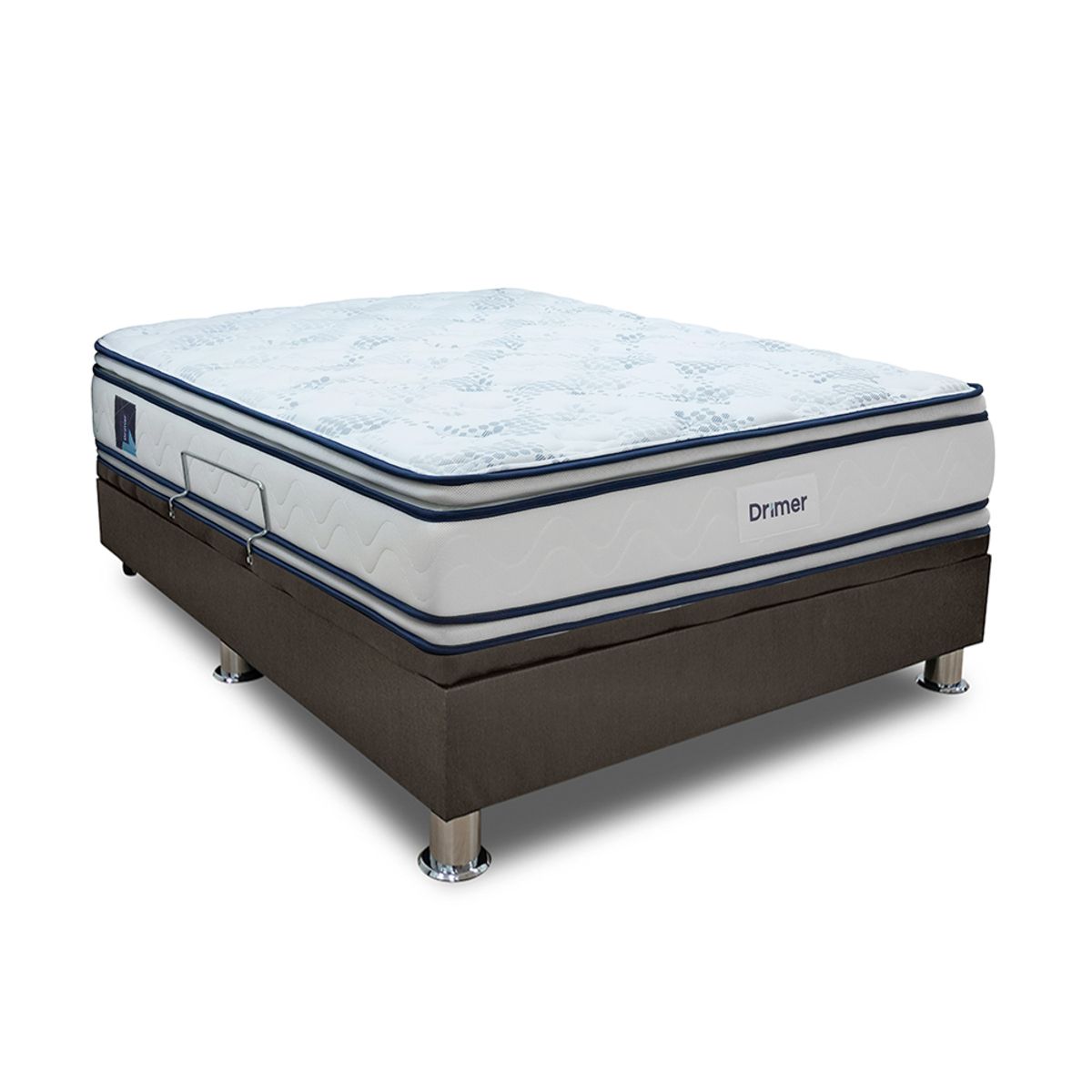 DRIMER - Cama Practibox Fiamma Antistress Queen Marrón