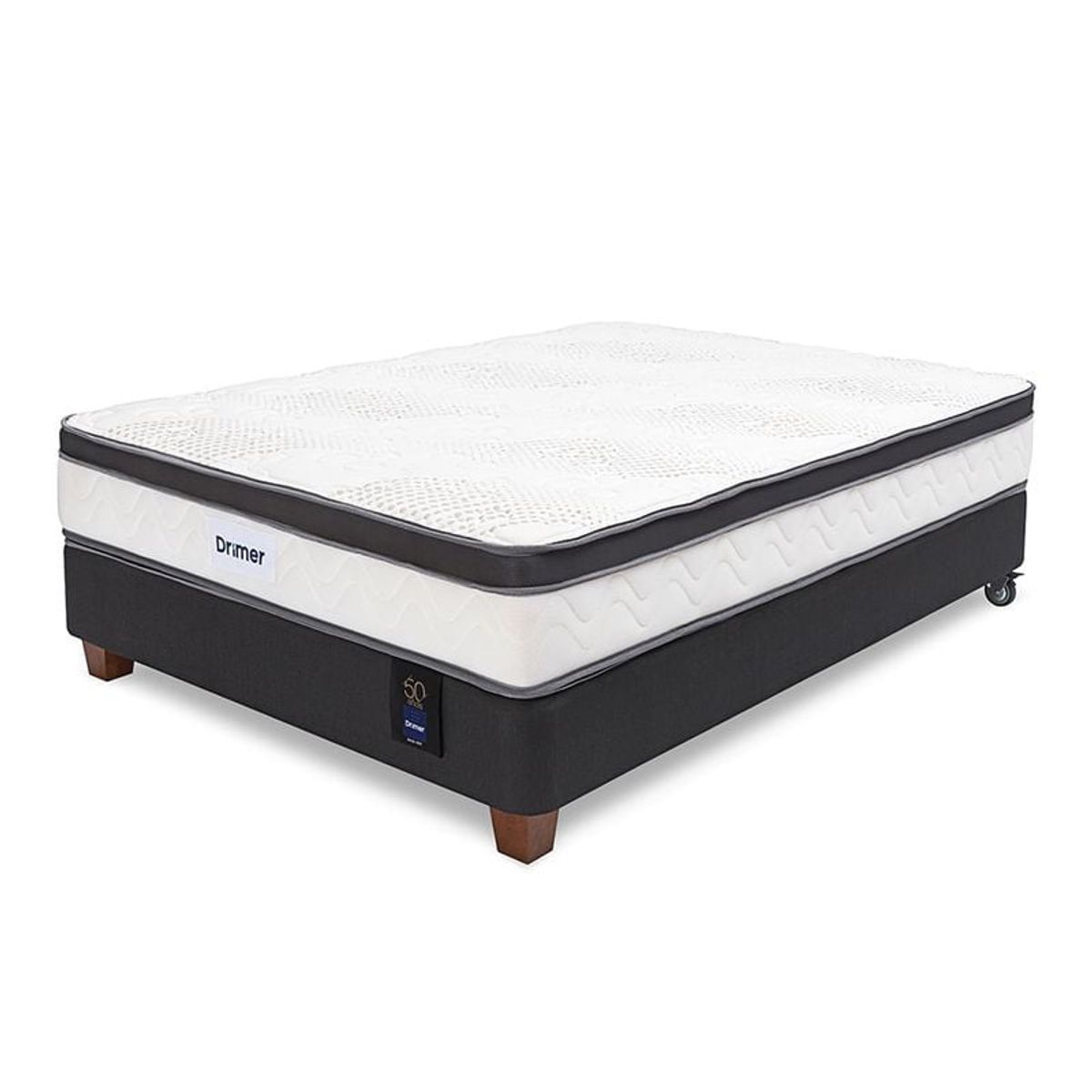 DRIMER - Cama Americana Pocket Aero Látex 1.5 Plazas