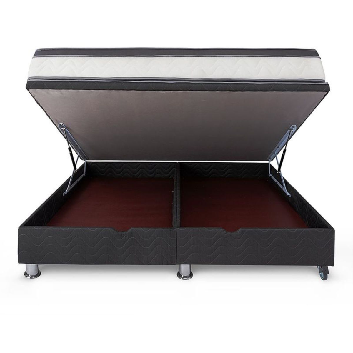 DRIMER - Cama Practibox Pocket Aero Látex Queen Gris