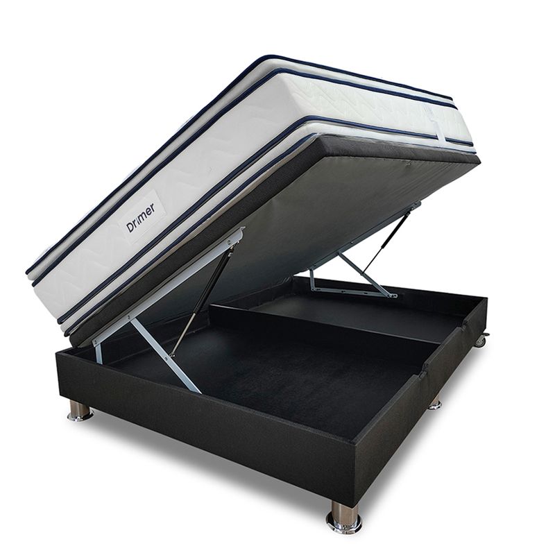 DRIMER - Cama Practibox Fiamma Antistress 1.5 Plazas Gris