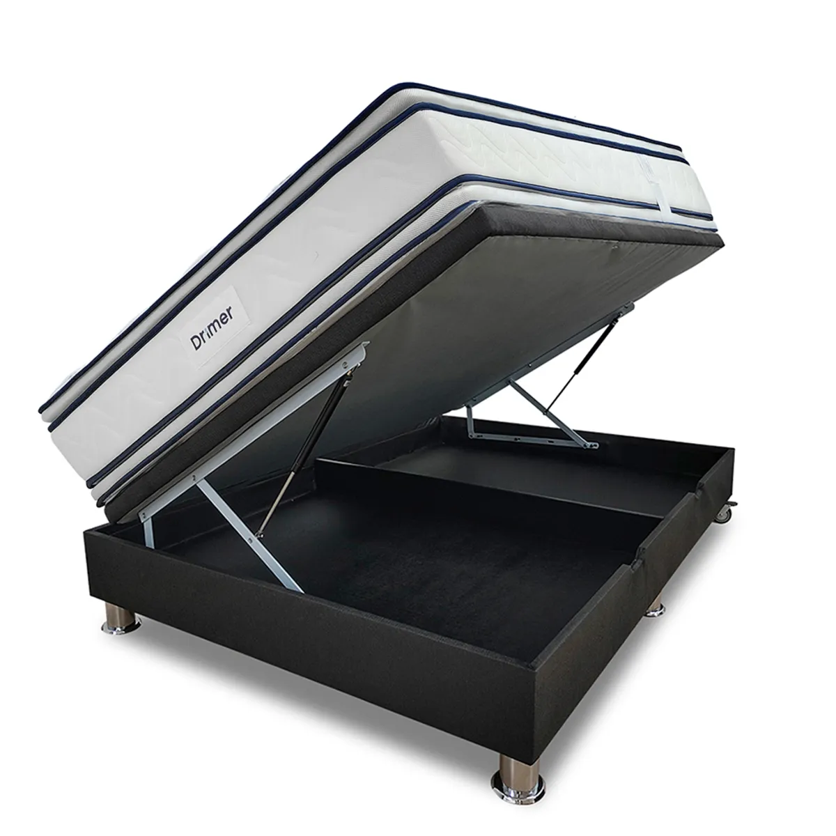 DRIMER - Cama Practibox Fiamma Antistress 2 Plazas Gris