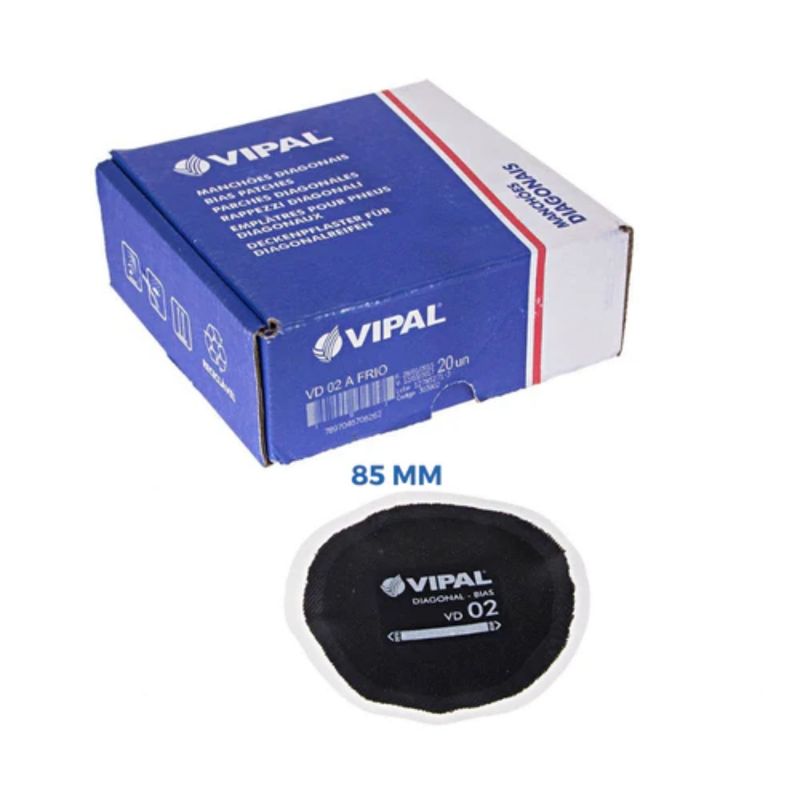 VIPAL - Parche Vipal VD- 2 para laterales 2 lonas de Ø 80 mm 20 un