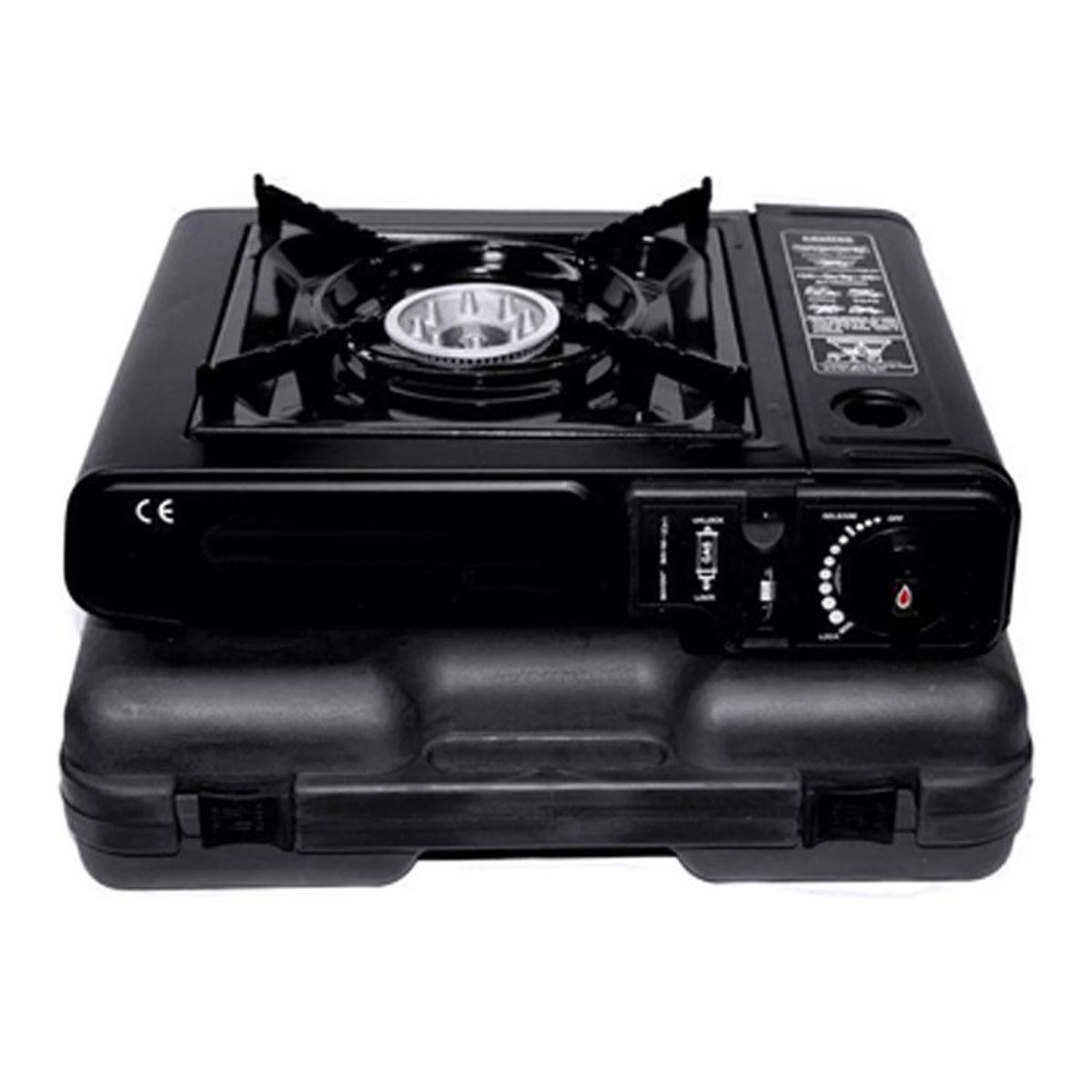 GENERICO - cocina a gas portatil 1 hornilla 2 en 1 + gas 480ml camping