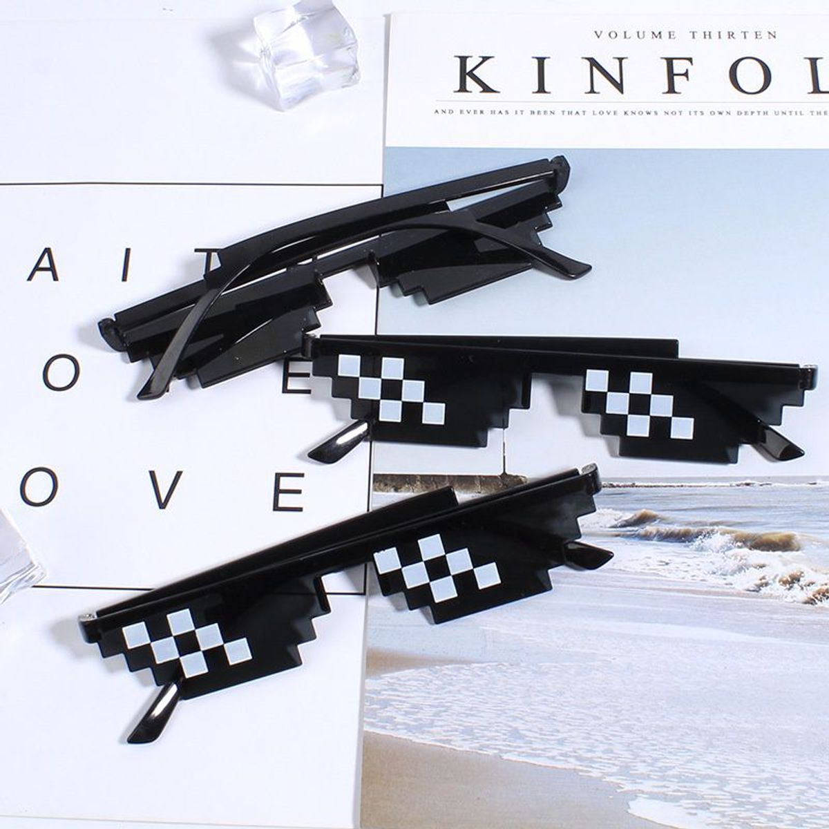 GENERICO - Gafas Lentes pixel Thug Life Deal With It Meme Fiestas