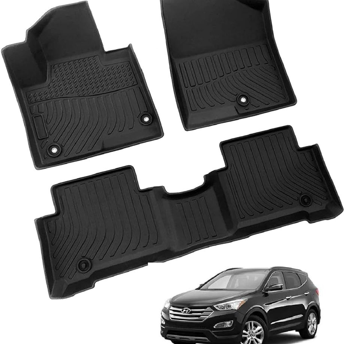 GENERICO - PISOS BANDEJA 3D HYUNDAI SANTA FE 2013 2015 2016 2017 2018