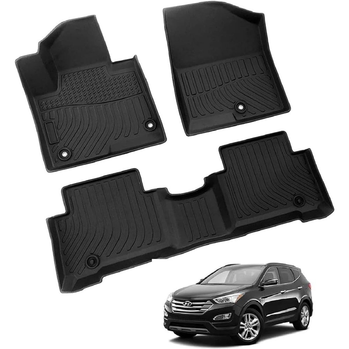 GENERICO - PISOS BANDEJA 3D HYUNDAI SANTA FE 2013 2015 2016 2017 2018