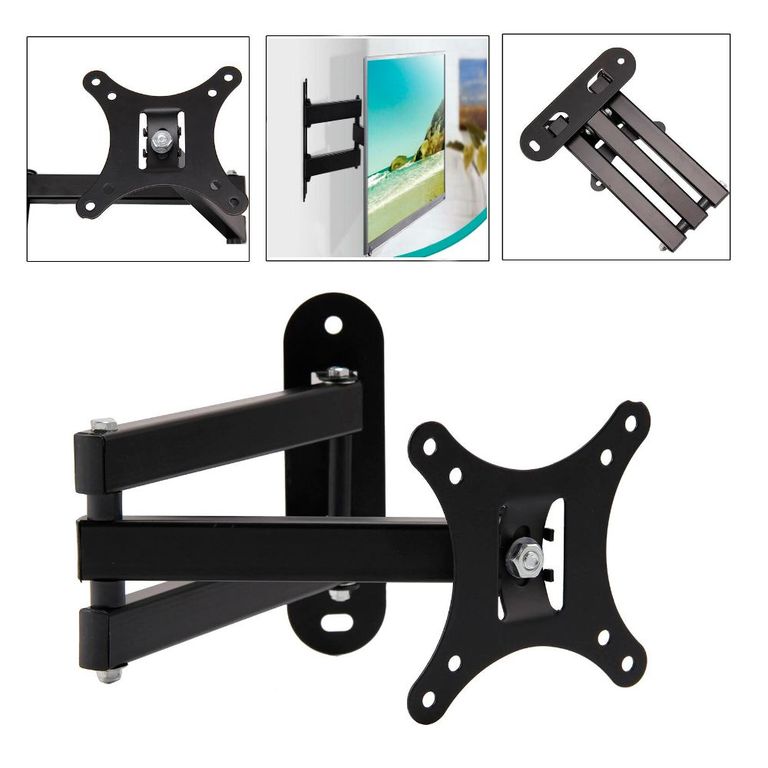 Soporte Rack Para Monitor y Pantallas Tv 10 a 26 Soporte Ajustable ...