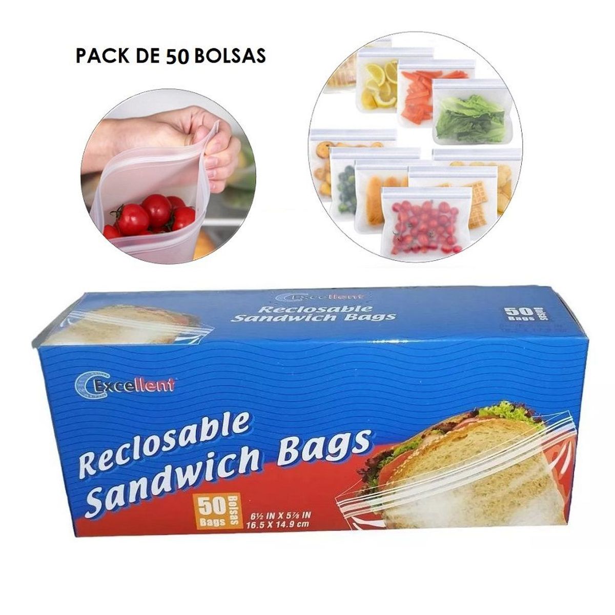 GENERICO - Bolsas hermética retráctil de almacenamiento de alimentos