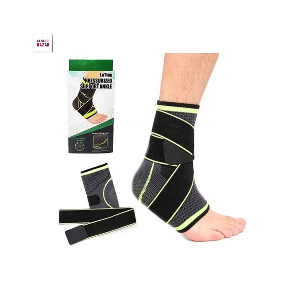 GENERICO - Tobillera Deportiva Ajustable con Vendaje Velcro Ortopedica