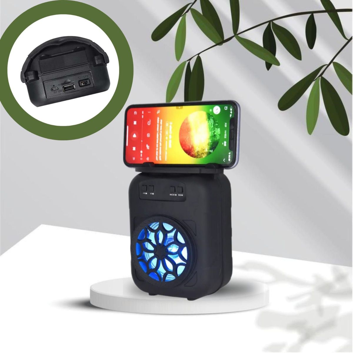 GENERICO - Parlante Negro con Bluetooth LMS376