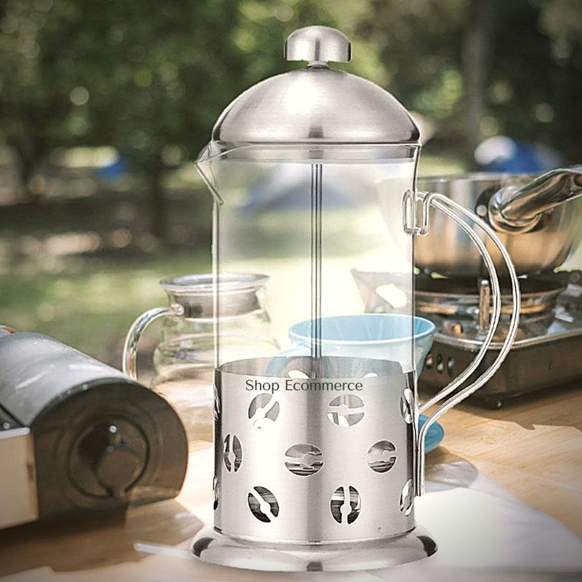 GENERICO - Cafetera prensa francesa plateada 600