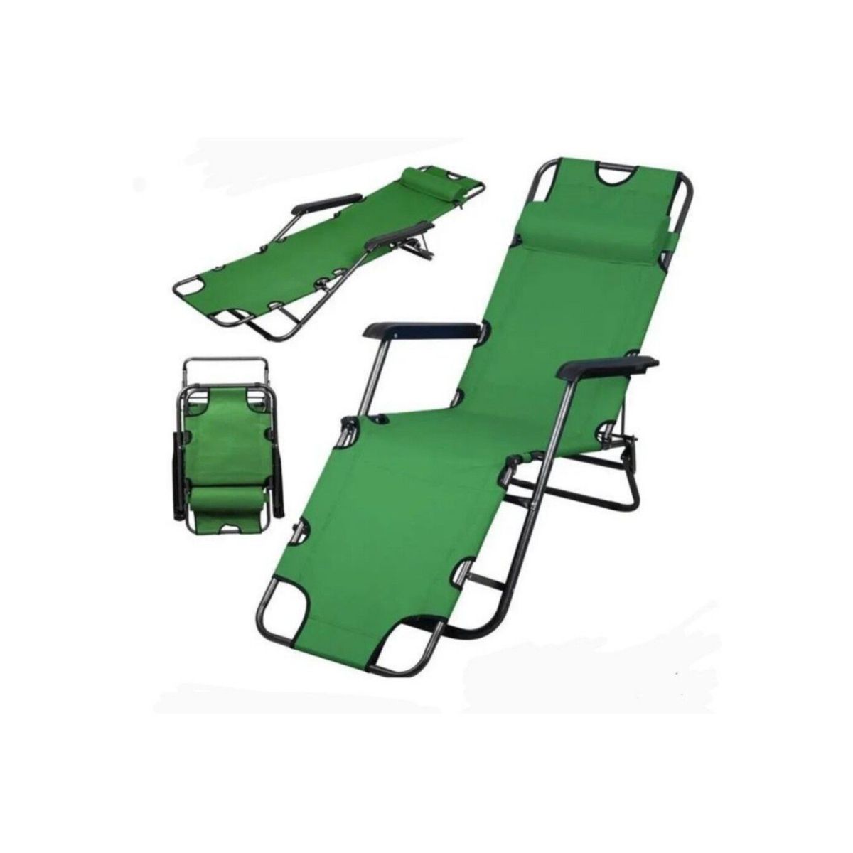 GENERICO - Silla Reclinable Plegable Perezosa Para Descanso Playa Camping