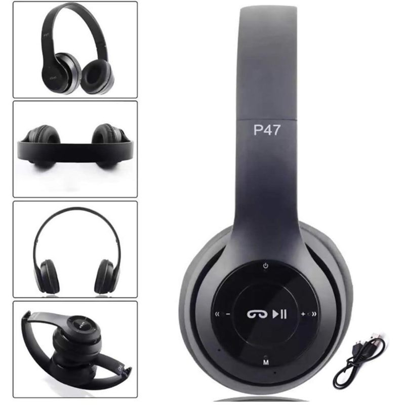 OEM - Audífonos P47 Bluetooth Deportivos para Ipad Tablet Telefono - Negro