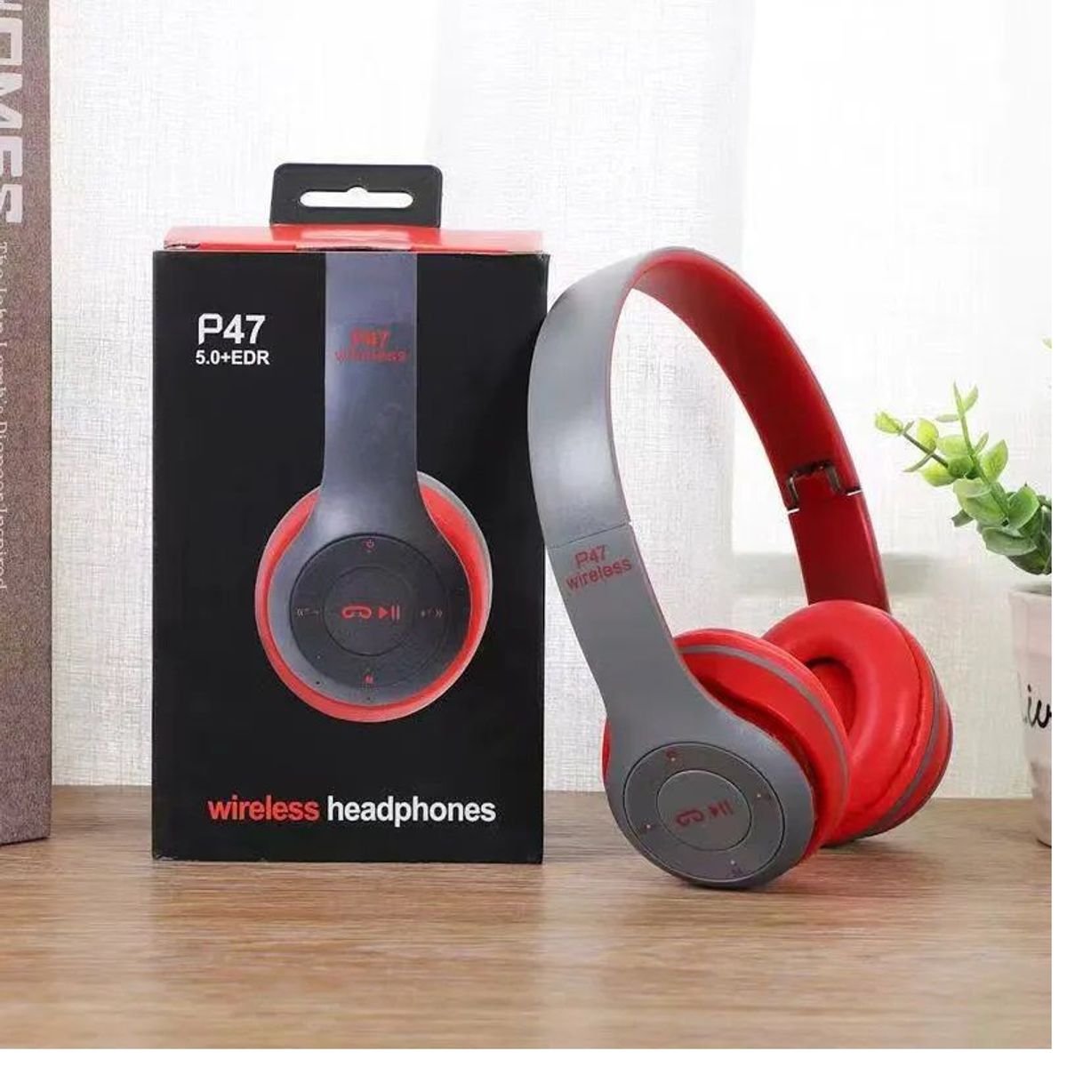 GENERICO - Audífonos P47 Bluetooth Deportivos para Ipad Tablet Teléfono - Rojo