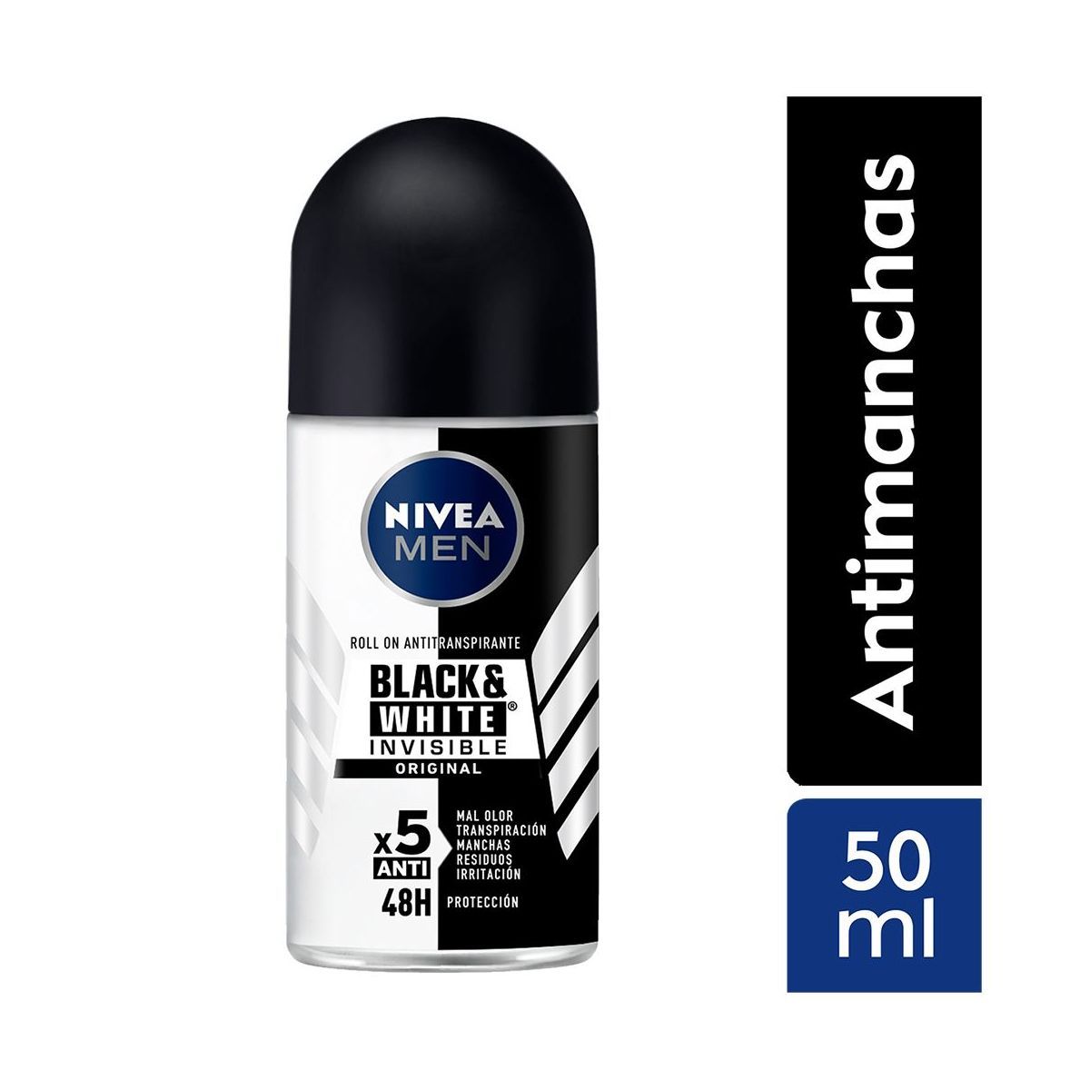 NIVEA - Nivea Deo Men Black White Invisible Power Roll On 50ml