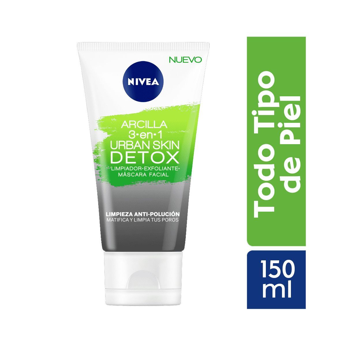 NIVEA - Limpiador Exfoliante en Gel Nivea Urban Skin Detox con Arcilla 150ml