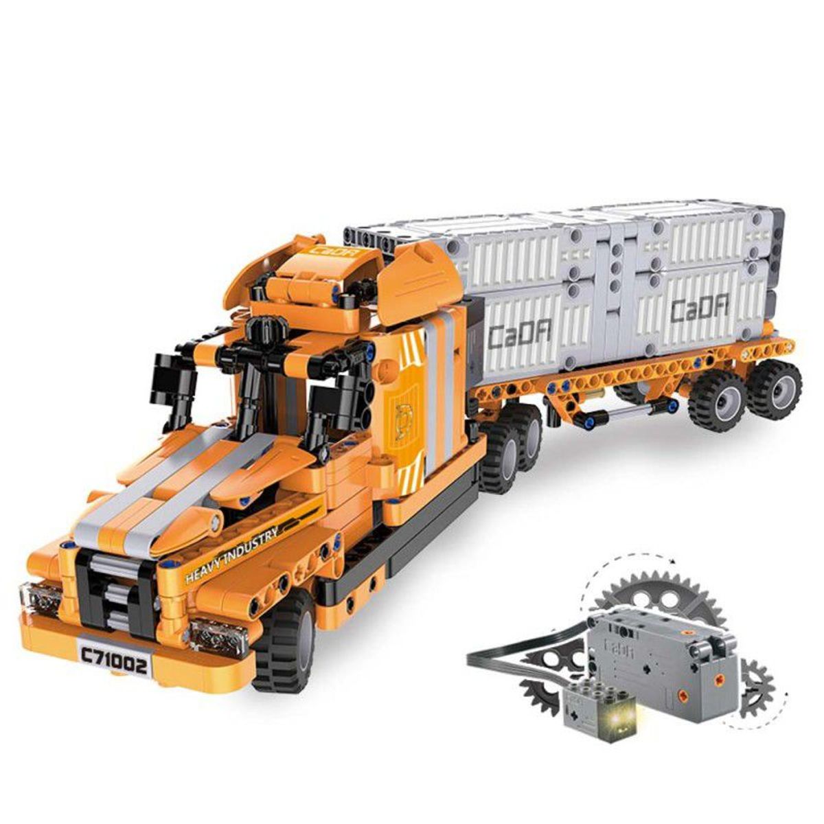 DOUBLE E - Bloques Set Maquinaria 10 en 1 (634 Piezas) Tipo Lego