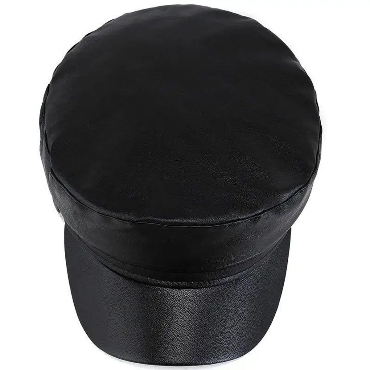 KAST PE - Gorra Boina Militar Inglesa Mujer Cuerina - Negro