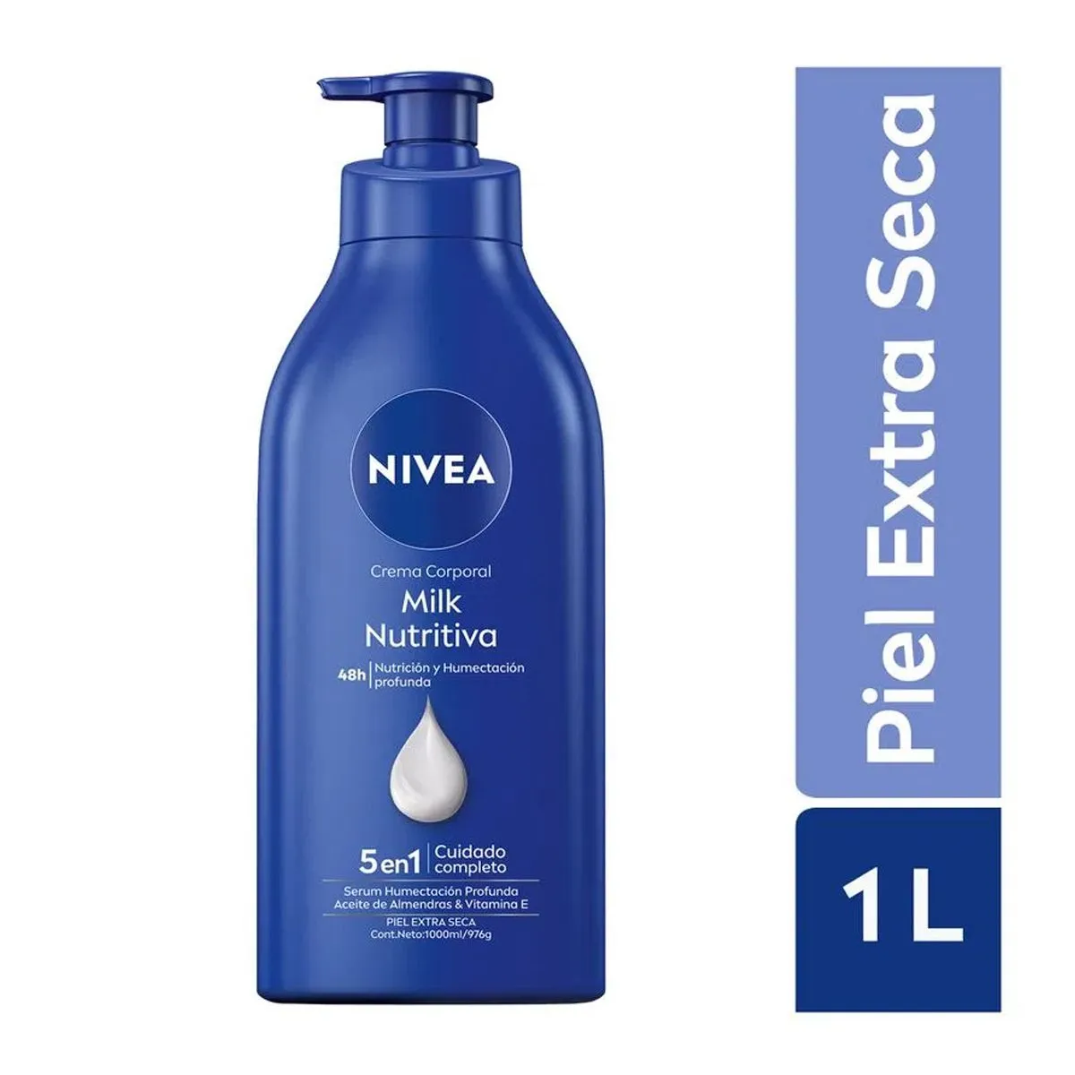 NIVEA - Crema Corporal Nivea Milk Nutritiva Piel Extra Seca 1L